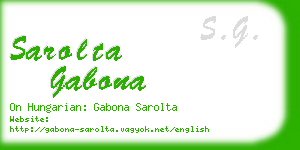 sarolta gabona business card
